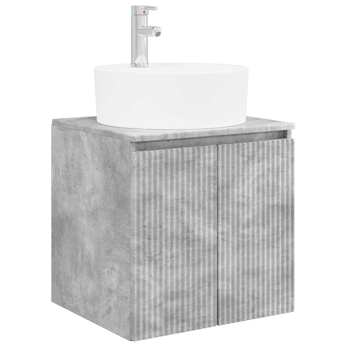 Set ormarića za kupaonicu 3 kom. Betonska siva 49,5 x 44,5 x 65 cm