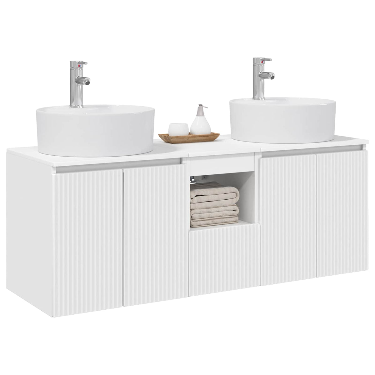 Set ormarića za kupaonicu 3 kom. Bijela 49,5 x 44,5 x 65 cm