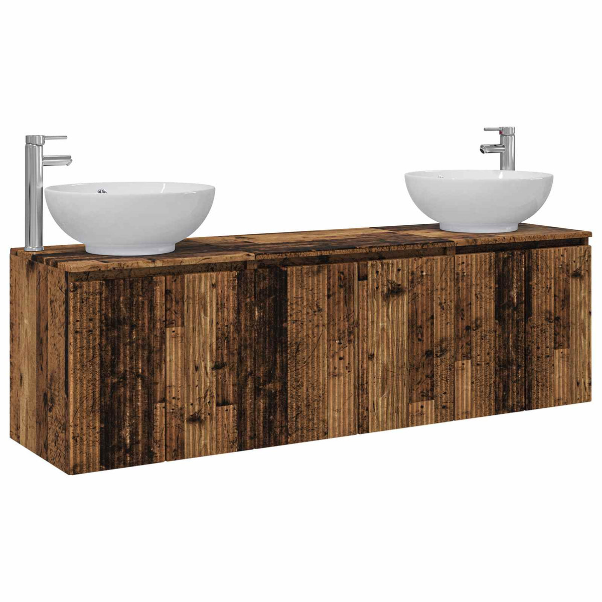 Set ormarića za kupaonicu 3 kom. Staro drvo 49,5 x 44,5 x 65 cm