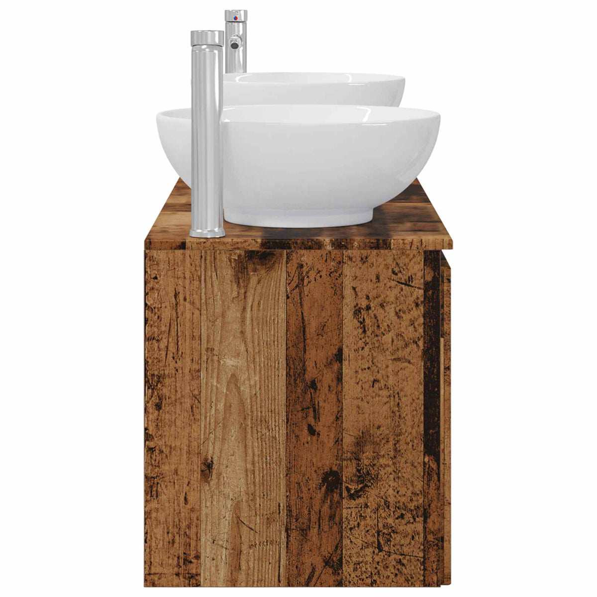 Set ormarića za kupaonicu 3 kom. Staro drvo 49,5 x 44,5 x 65 cm