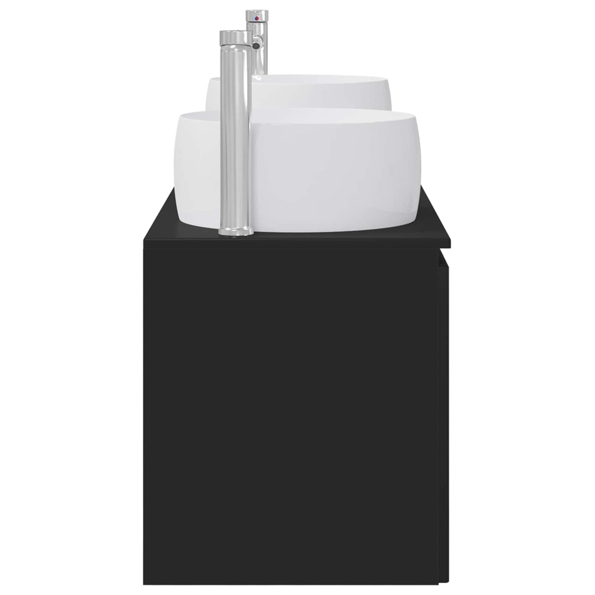 Set ormarića za kupaonicu 3 kom. Crna 49,5 x 44,5 x 66 cm