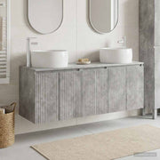 Set ormarića za kupaonicu 3 kom. Betonska siva 49,5 x 44,5 x 66 cm