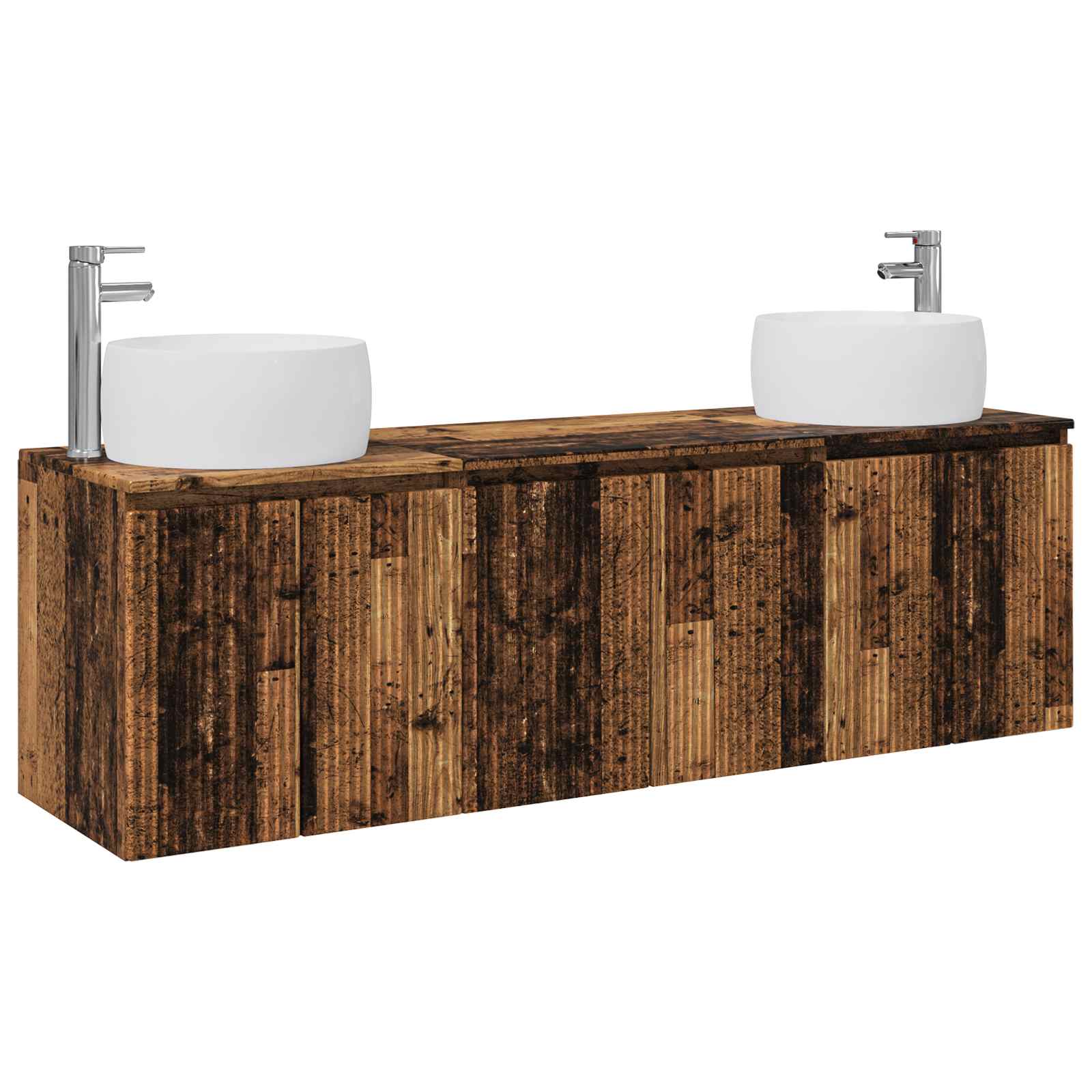 Set ormarića za kupaonicu 3 kom. Staro drvo 49,5 x 44,5 x 66 cm