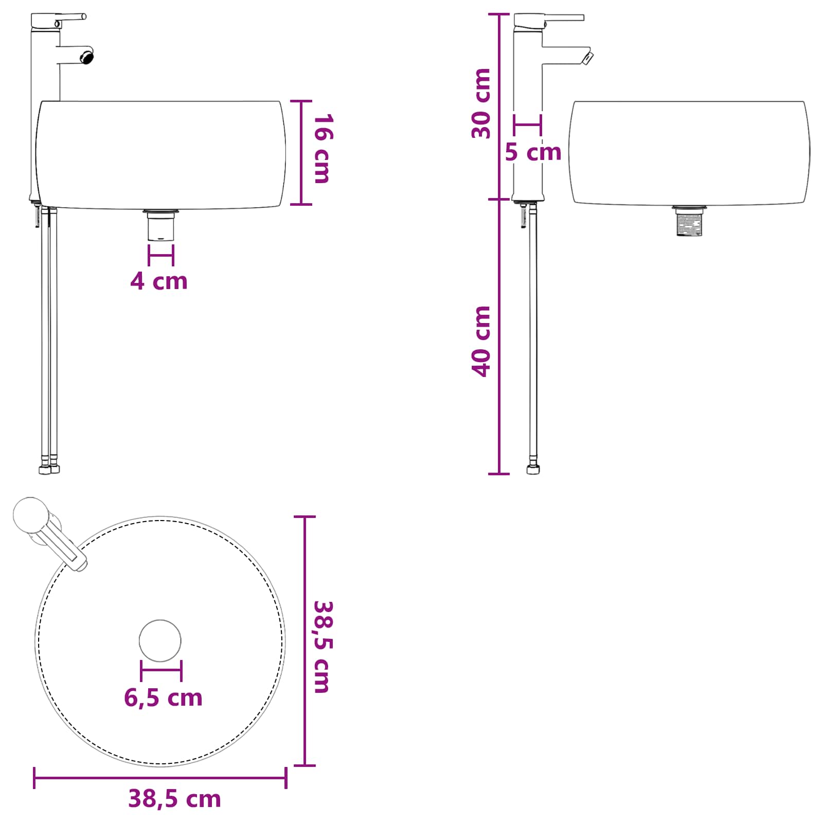 Set ormarića za kupaonicu 3 kom. Staro drvo 49,5 x 44,5 x 66 cm
