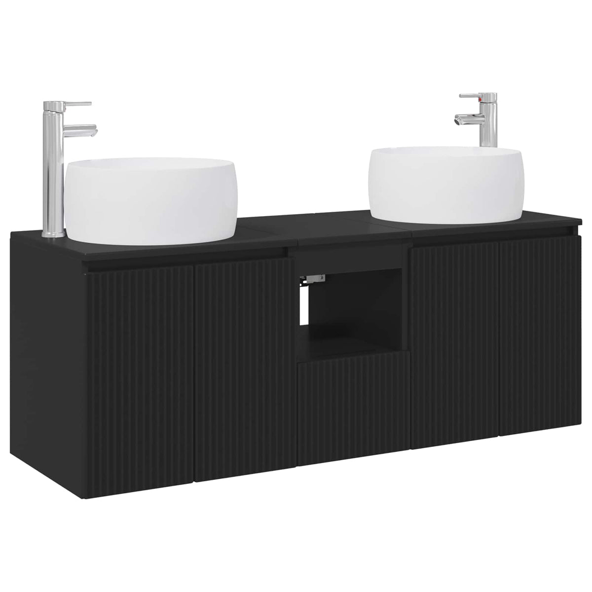 Set ormarića za kupaonicu 3 kom. Crna 49,5 x 44,5 x 66 cm