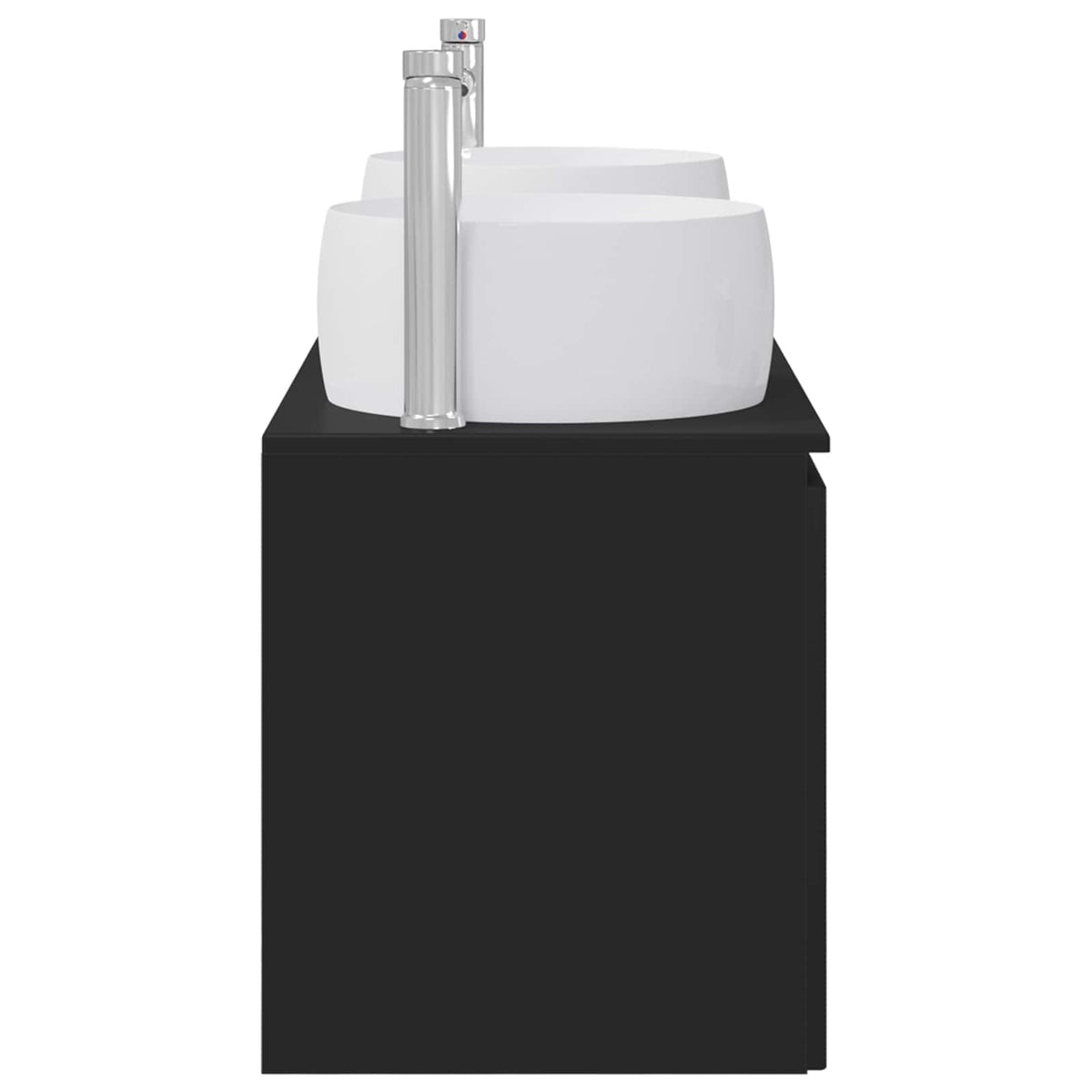 Set ormarića za kupaonicu 3 kom. Crna 49,5 x 44,5 x 66 cm