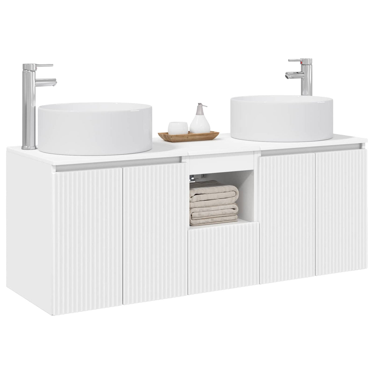 Set ormarića za kupaonicu 3 kom. Bijela 49,5 x 44,5 x 65,5 cm