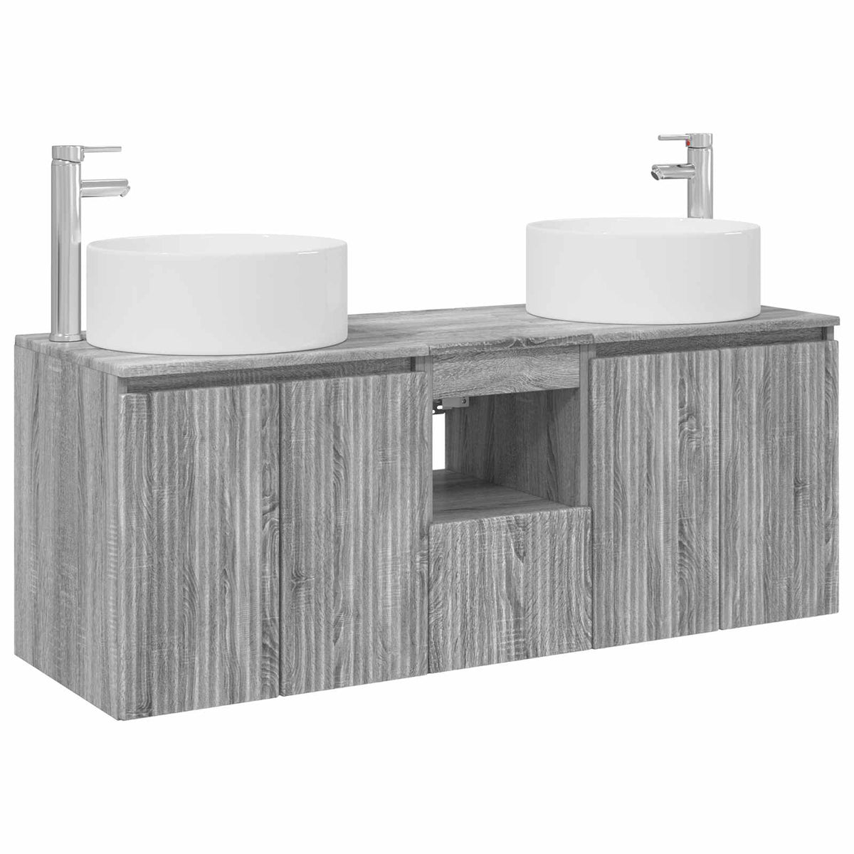 Set ormarića za kupaonicu 3 kom. Siva Sonoma 49,5 x 44,5 x 65,5 cm