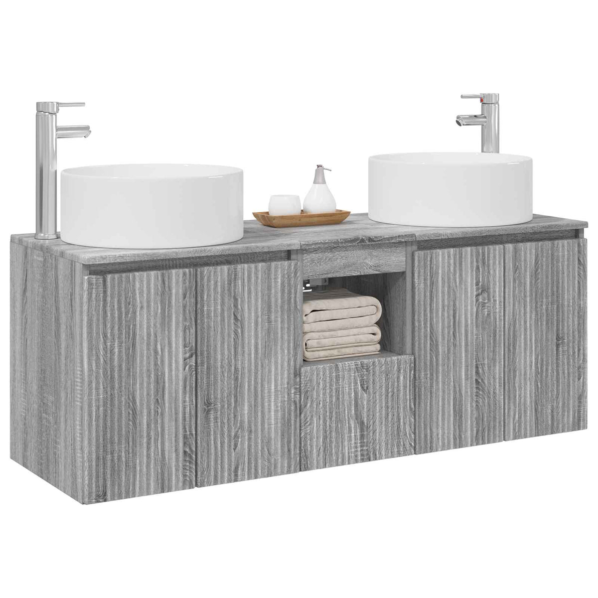 Set ormarića za kupaonicu 3 kom. Siva Sonoma 49,5 x 44,5 x 65,5 cm