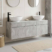 Set ormarića za kupaonicu 3 kom. Betonska siva 49 x 44,5 x 66,5 cm