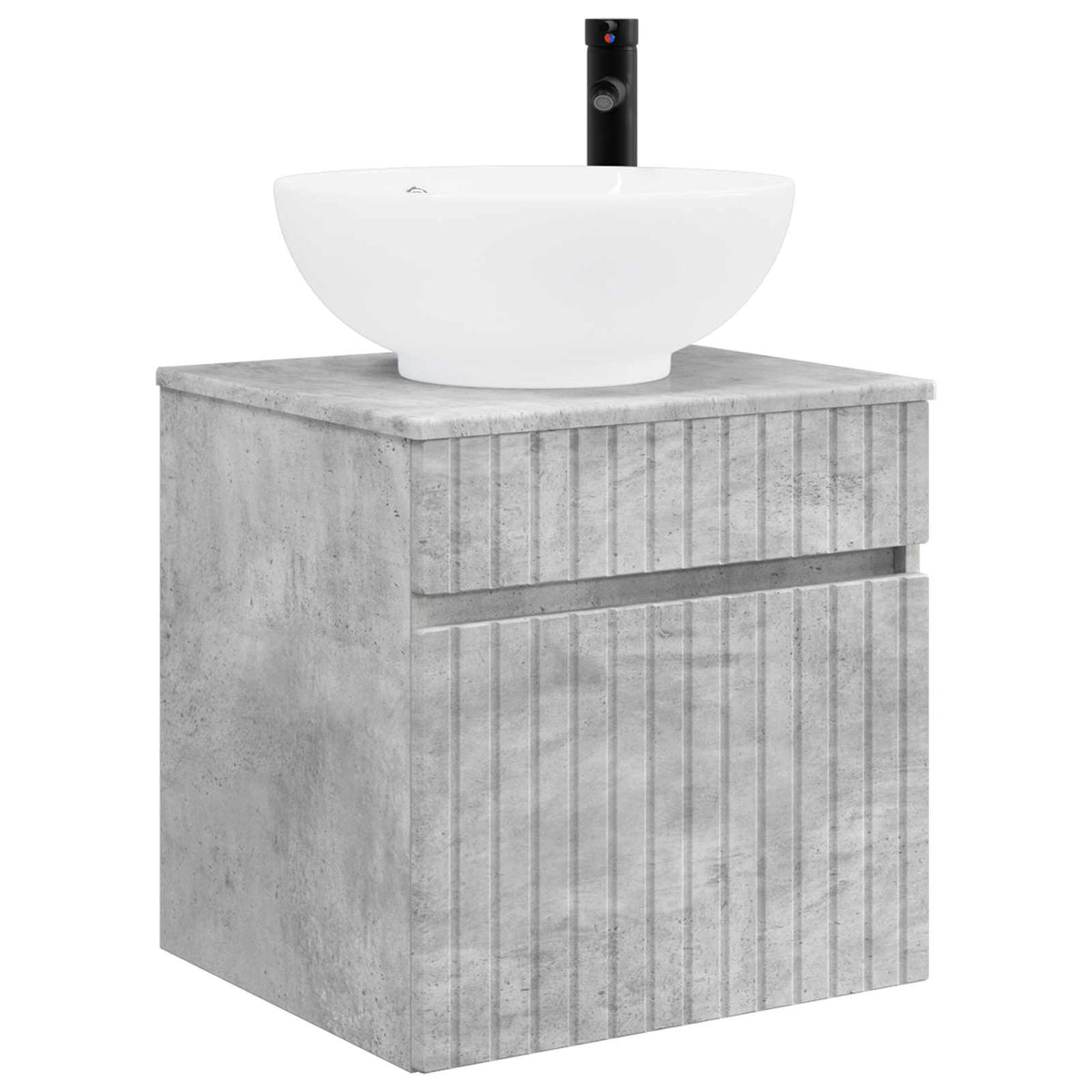 Set ormarića za kupaonicu 3 kom. Betonska siva 49 x 44,5 x 66,5 cm