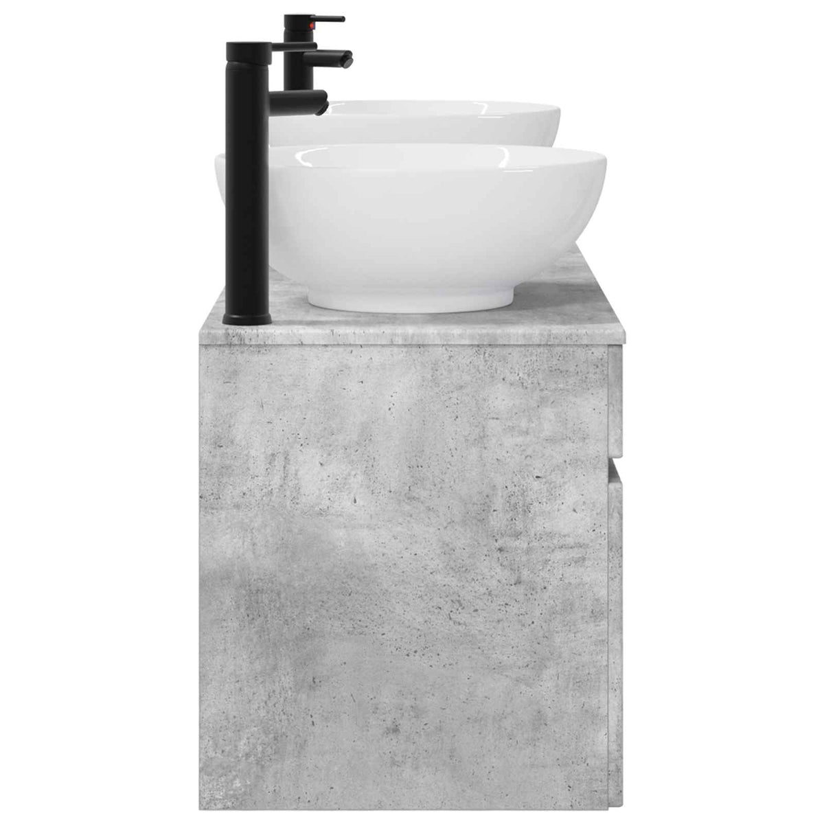 Set ormarića za kupaonicu 3 kom. Betonska siva 49 x 44,5 x 66,5 cm