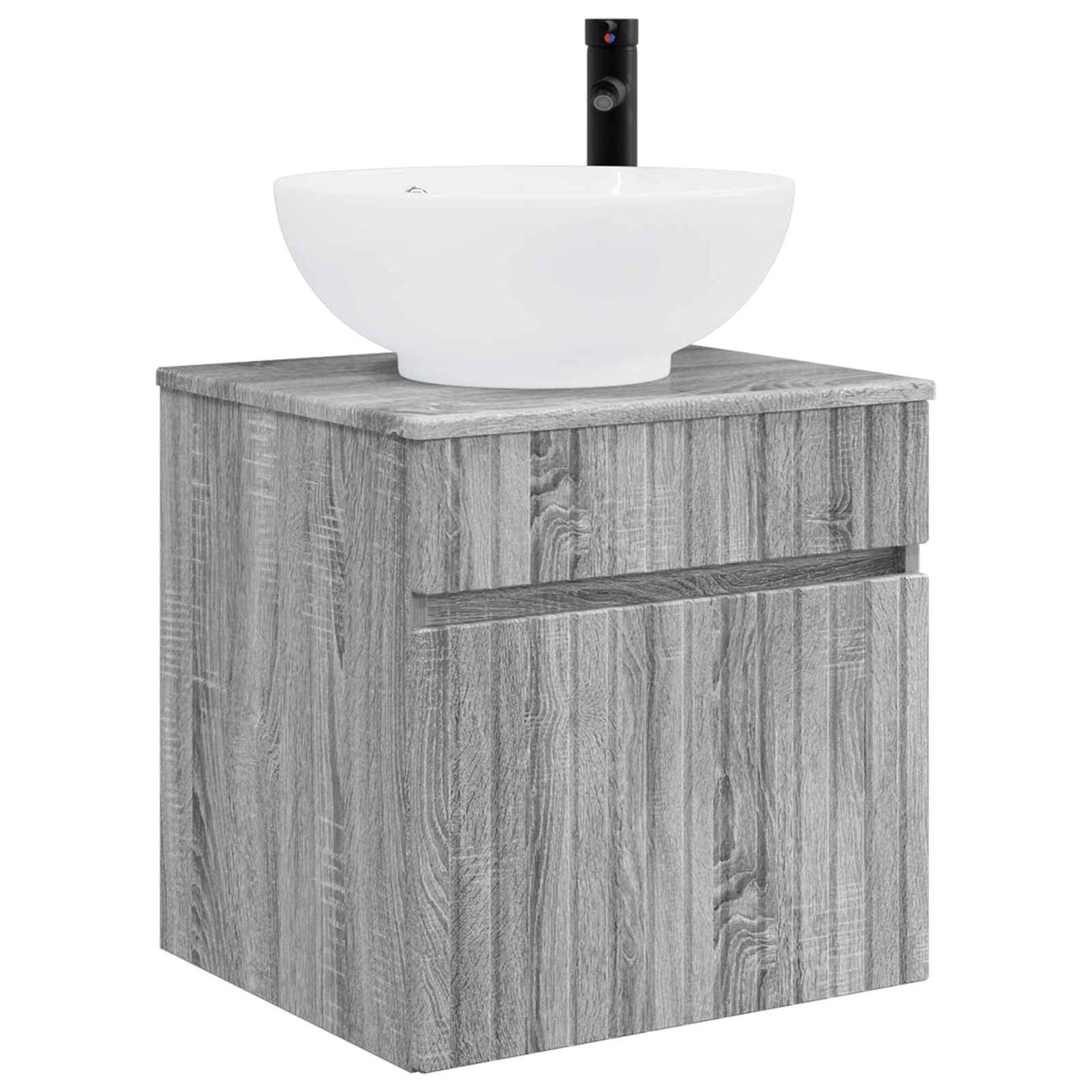 Set ormarića za kupaonicu 3 kom. Siva Sonoma 49 x 44,5 x 66,5 cm