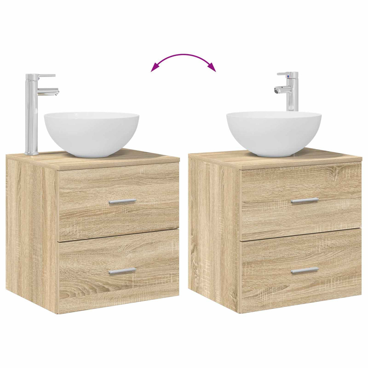 Set ormarića za kupaonicu 3 kom. Hrast sonoma 49,5 x 35 x 63 cm