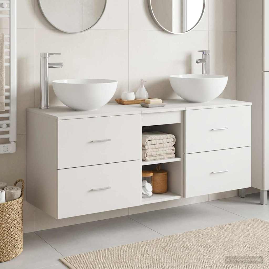 Set ormarića za kupaonicu 3 kom. Bijela 49,5 x 41 x 64,5 cm