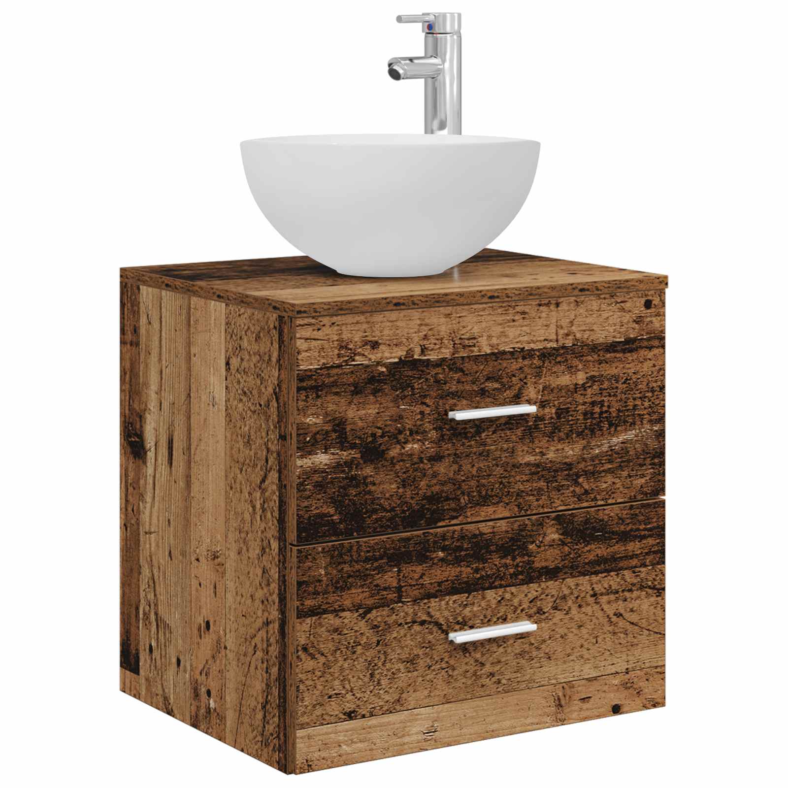 Set ormarića za kupaonicu 3 kom. Staro drvo 49,5 x 41 x 64,5 cm