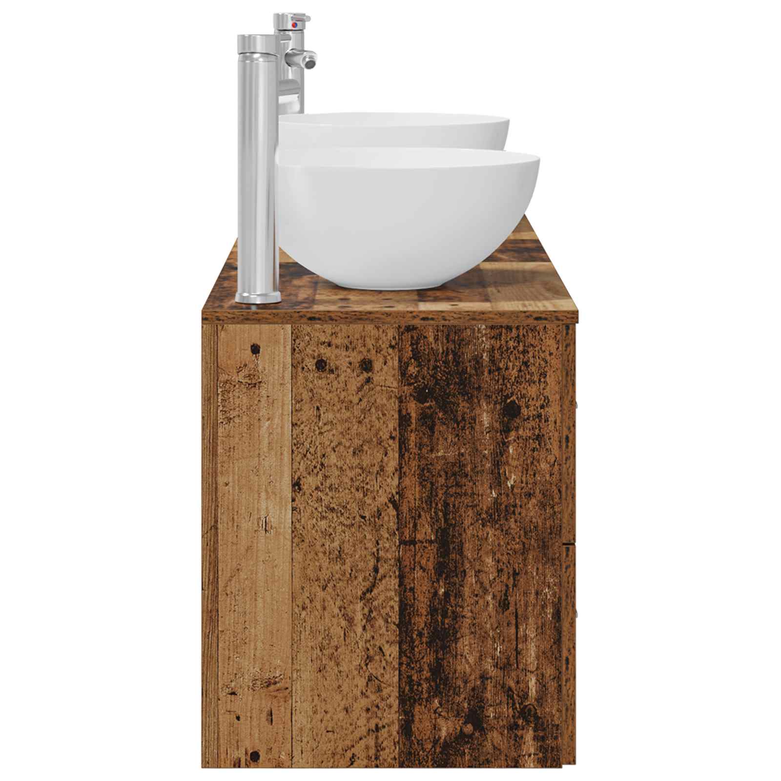 Set ormarića za kupaonicu 3 kom. Staro drvo 49,5 x 41 x 64,5 cm