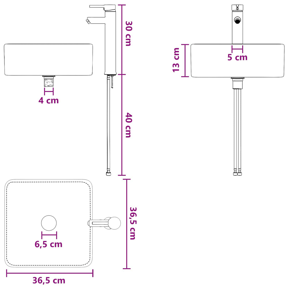 Set ormarića za kupaonicu 3 kom. Crni hrast 49,5 x 41 x 63 cm