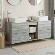 Set ormarića za kupaonicu 3 kom. Siva Sonoma 49,5 x 41 x 63 cm