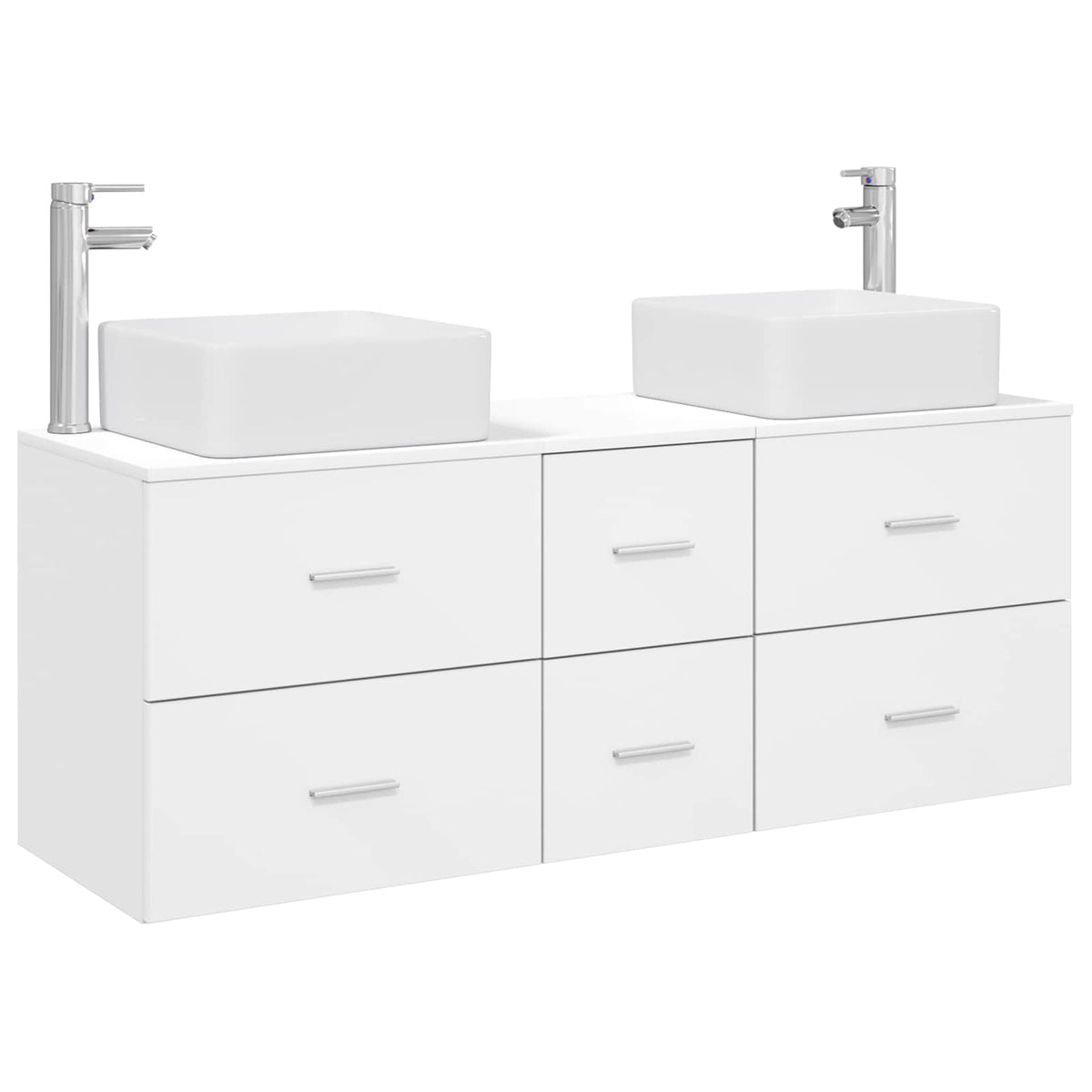 Set ormarića za kupaonicu 3 kom. Bijela 49,5 x 41 x 63 cm