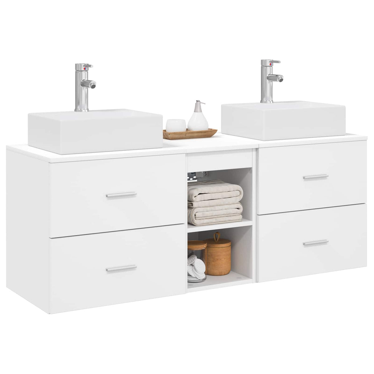Set ormarića za kupaonicu 3 kom. Bijela 49,5 x 41 x 62,5 cm