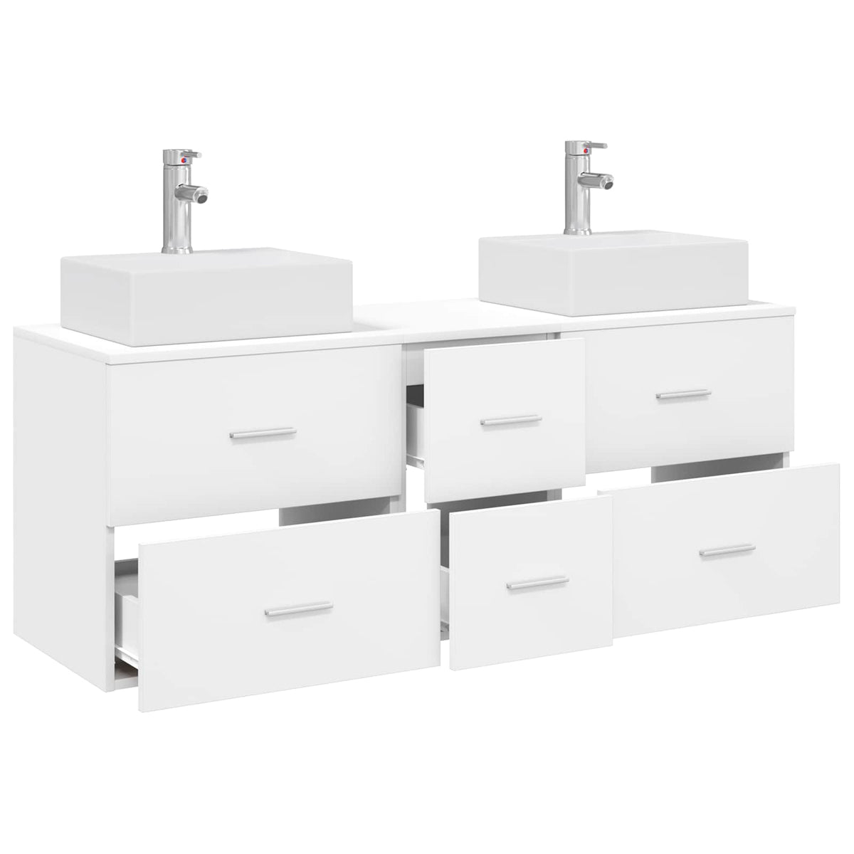 Set ormarića za kupaonicu 3 kom. Bijela 49,5 x 41 x 62,5 cm