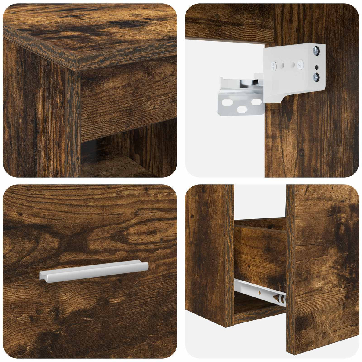 Set ormarića za kupaonicu 3 kom. Dimljeni hrast Smeđa 49,5 x 41 x 62,5 cm