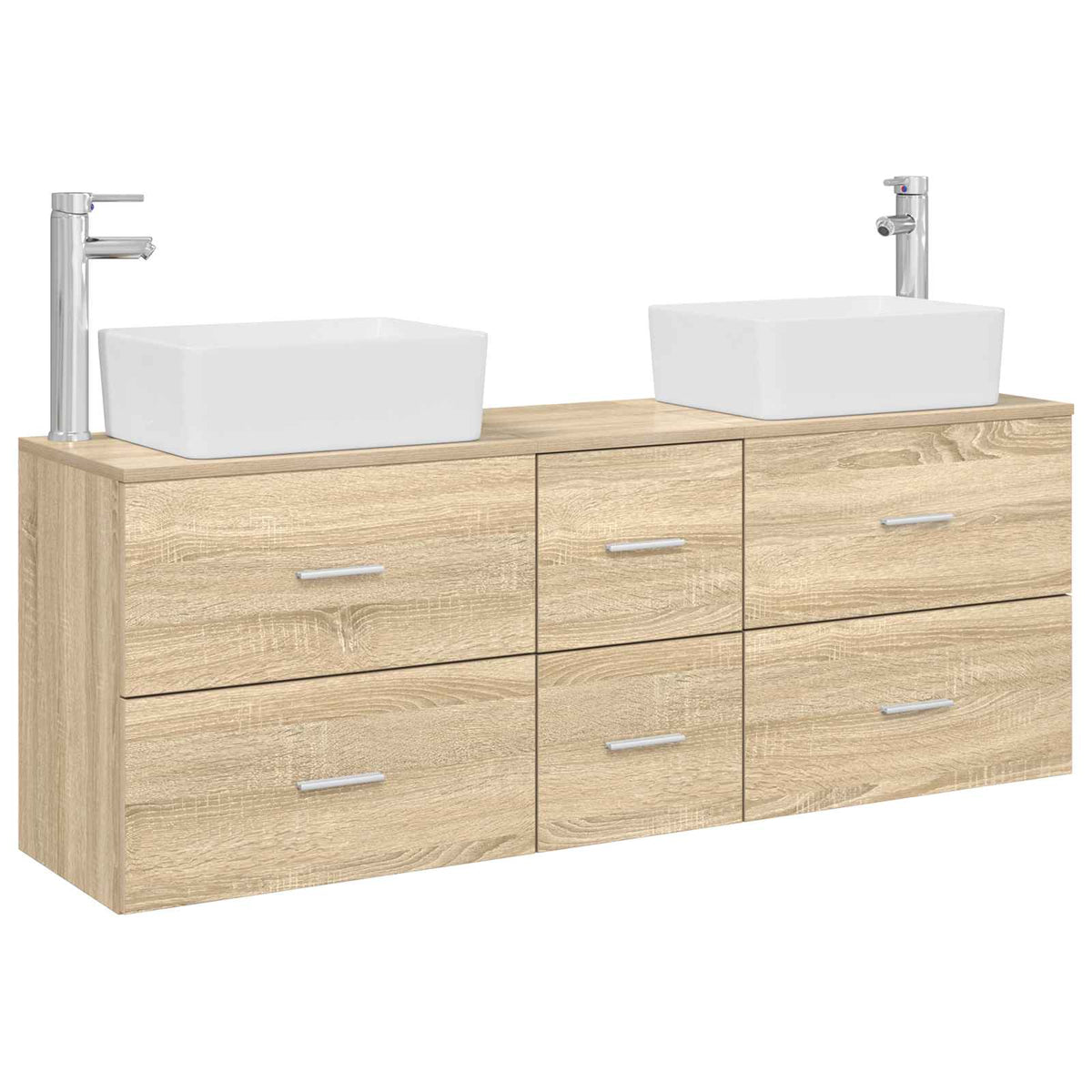 Set ormarića za kupaonicu 3 kom. Hrast sonoma 53 x 34,5 x 63 cm