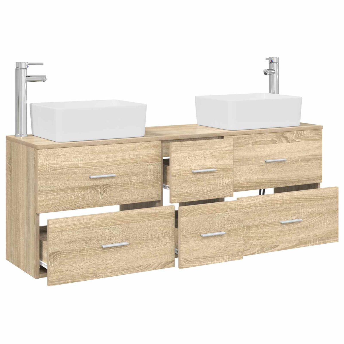 Set ormarića za kupaonicu 3 kom. Hrast sonoma 53 x 34,5 x 63 cm