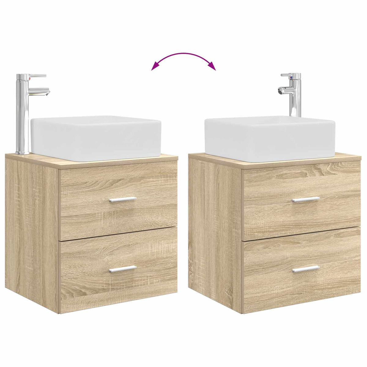 Set ormarića za kupaonicu 3 kom. Hrast sonoma 53 x 34,5 x 63 cm