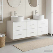 Set ormarića za kupaonicu 3 kom. Bijela 62,5 x 44,5 x 50 cm