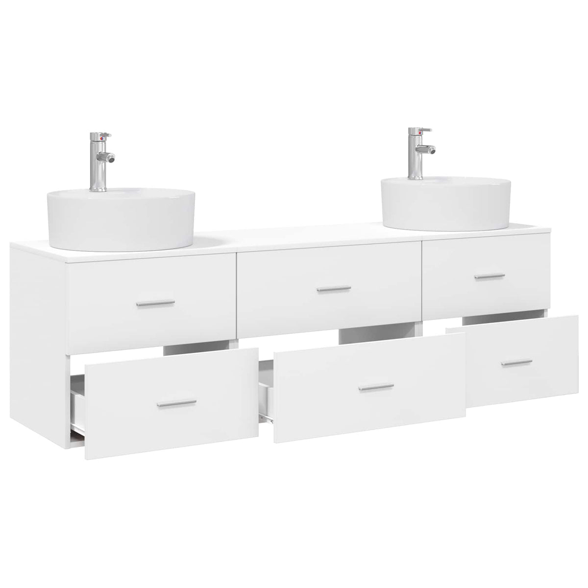 Set ormarića za kupaonicu 3 kom. Bijela 62,5 x 44,5 x 50 cm