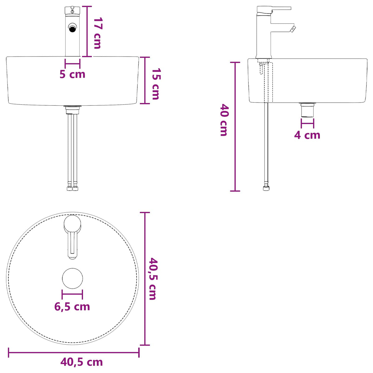 Set ormarića za kupaonicu 3 kom. Crna 62,5 x 44,5 x 50 cm