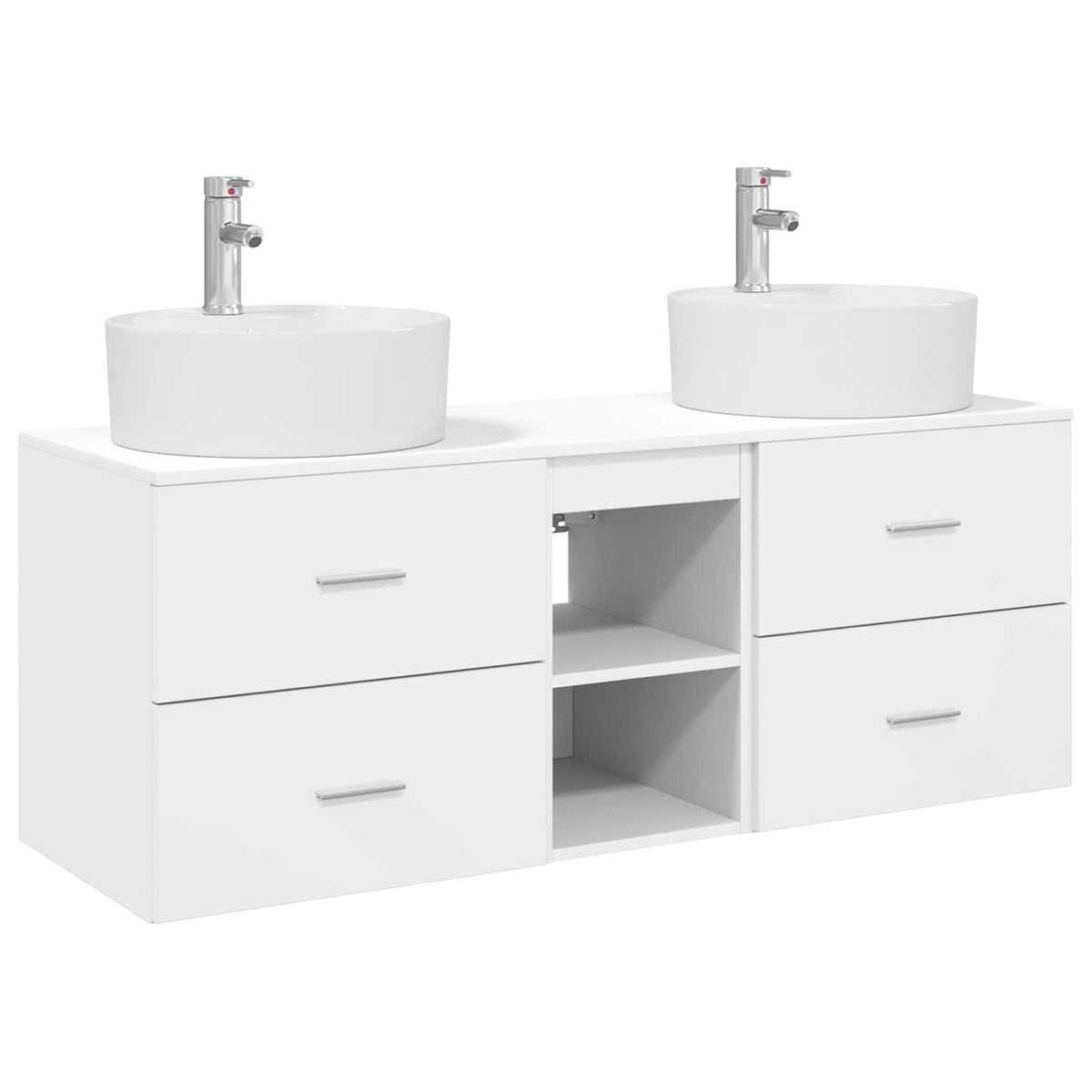 Set ormarića za kupaonicu 3 kom. Bijela 49,5 x 44,5 x 65 cm