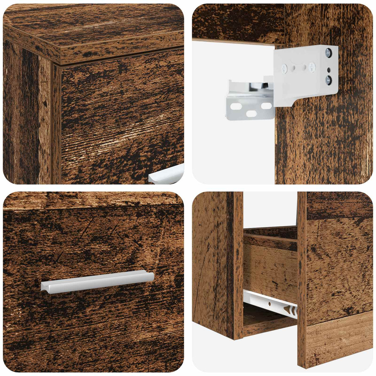 Set namještaja za kupaonicu 3 kom. Staro drvo Smeđa 49.5 x 44.5 x 66 cm