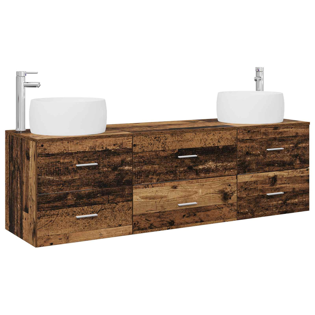 Set namještaja za kupaonicu 3 kom. Staro drvo Smeđa 49.5 x 44.5 x 66 cm