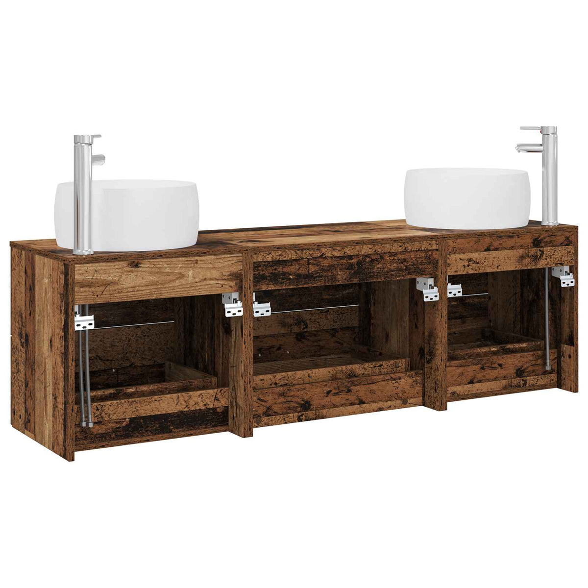 Set namještaja za kupaonicu 3 kom. Staro drvo Smeđa 49.5 x 44.5 x 66 cm