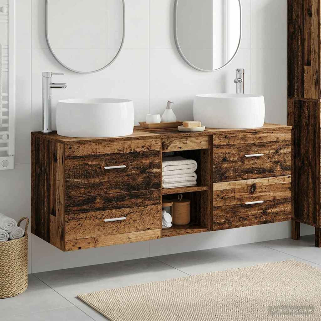 Set namještaja za kupaonicu 3 kom. Staro drvo Smeđa 49.5 x 44.5 x 66 cm