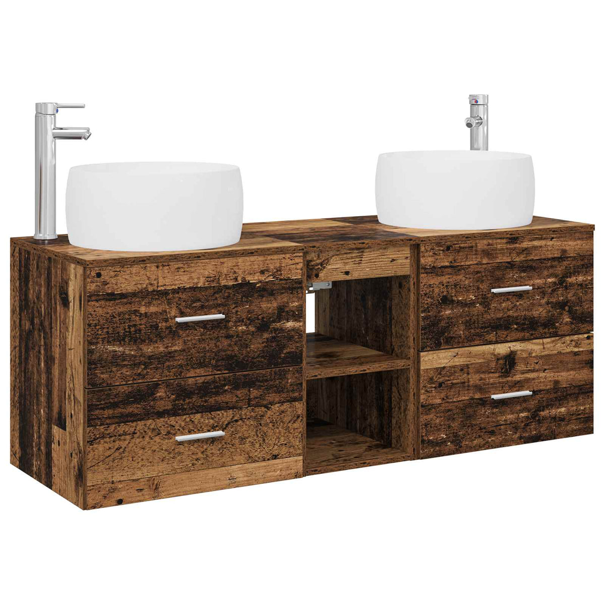 Set namještaja za kupaonicu 3 kom. Staro drvo Smeđa 49.5 x 44.5 x 66 cm