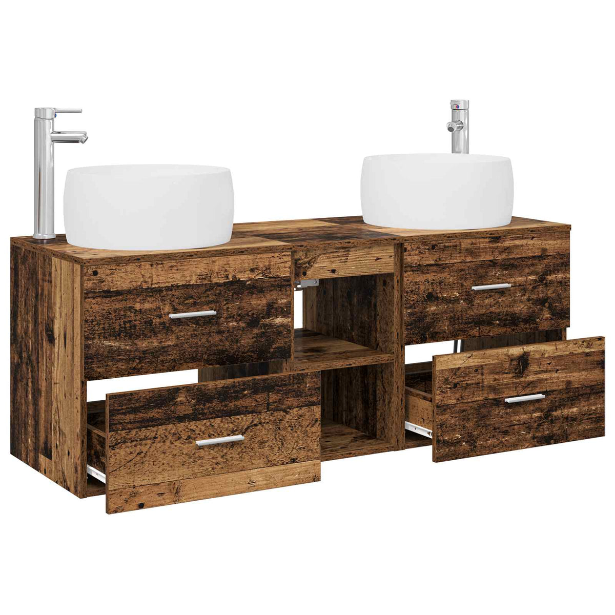 Set namještaja za kupaonicu 3 kom. Staro drvo Smeđa 49.5 x 44.5 x 66 cm