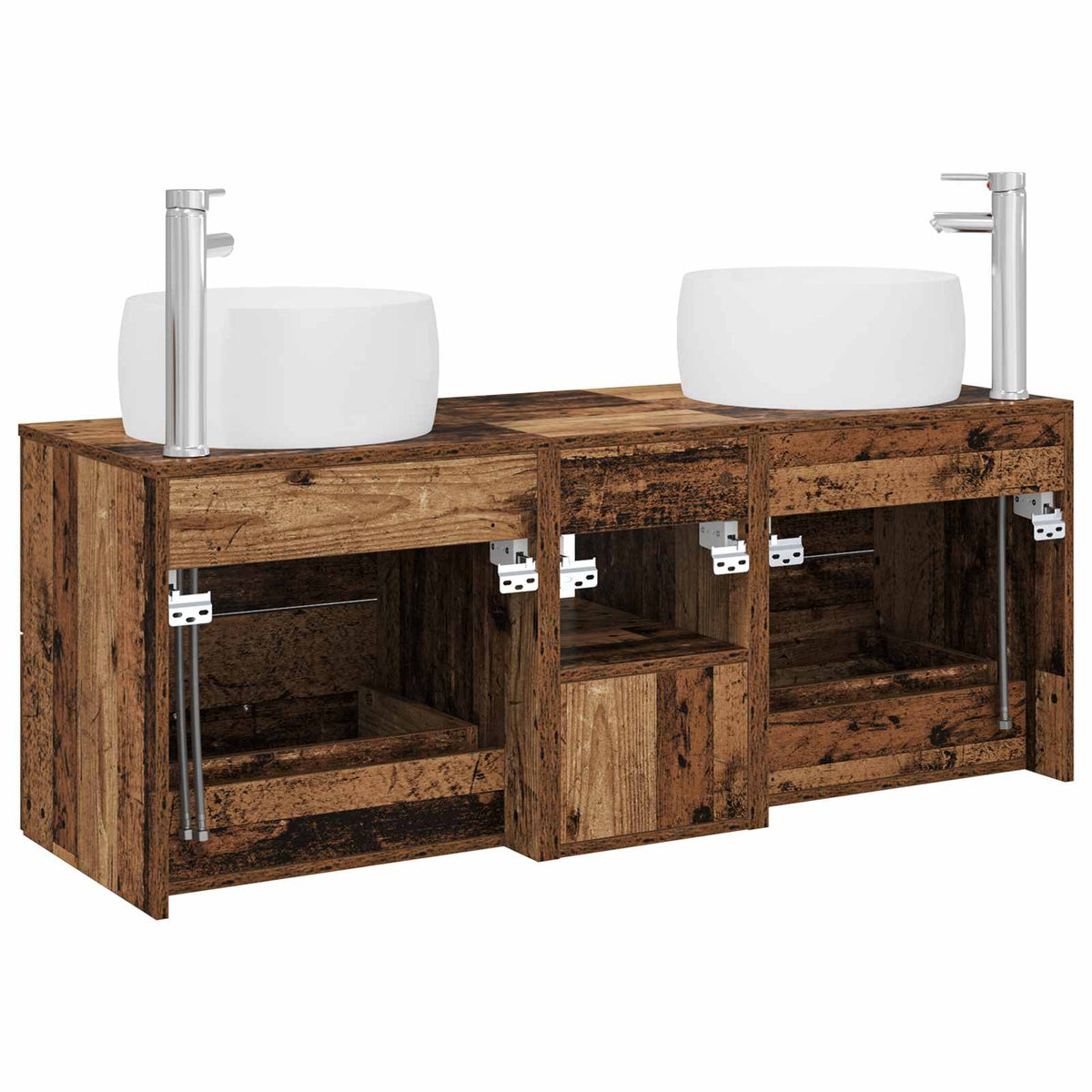 Set namještaja za kupaonicu 3 kom. Staro drvo Smeđa 49.5 x 44.5 x 66 cm