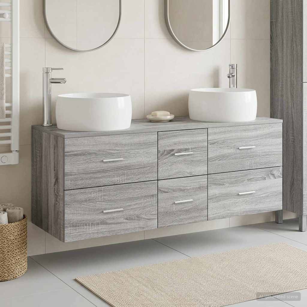 Set namještaja za kupaonicu 3 kom. Siva Sonoma 49.5 x 44.5 x 66 cm