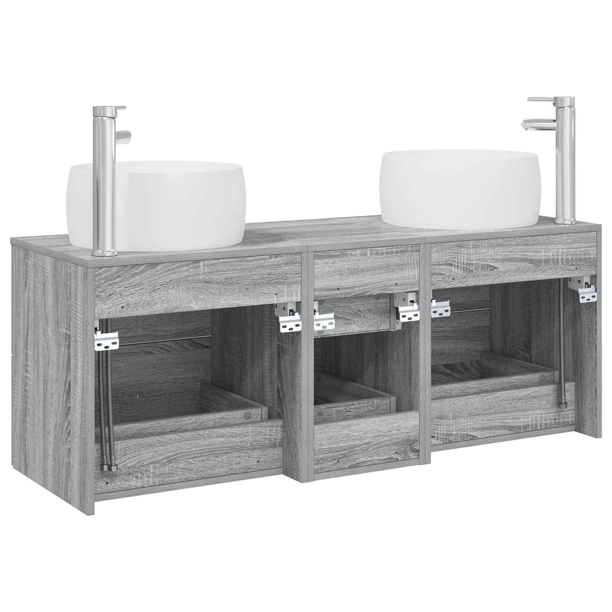 Set namještaja za kupaonicu 3 kom. Siva Sonoma 49.5 x 44.5 x 66 cm