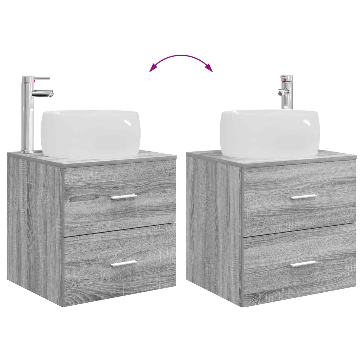 Set namještaja za kupaonicu 3 kom. Siva Sonoma 49.5 x 44.5 x 66 cm