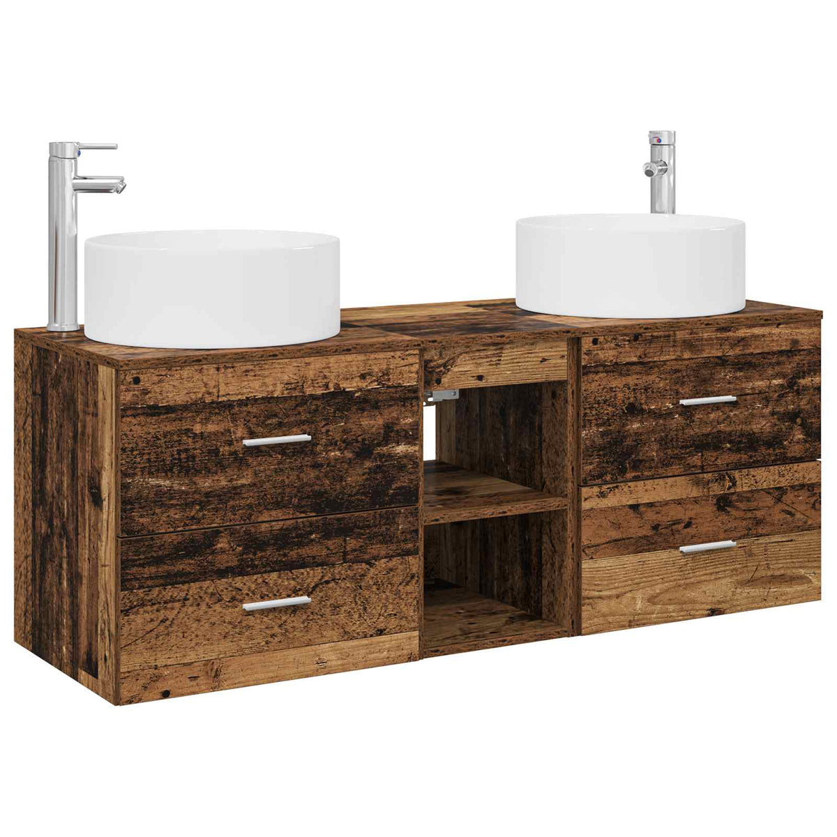 Set namještaja za kupaonicu 3 kom. Staro drvo Smeđa 49.5 x 44.5 x 65.5 cm