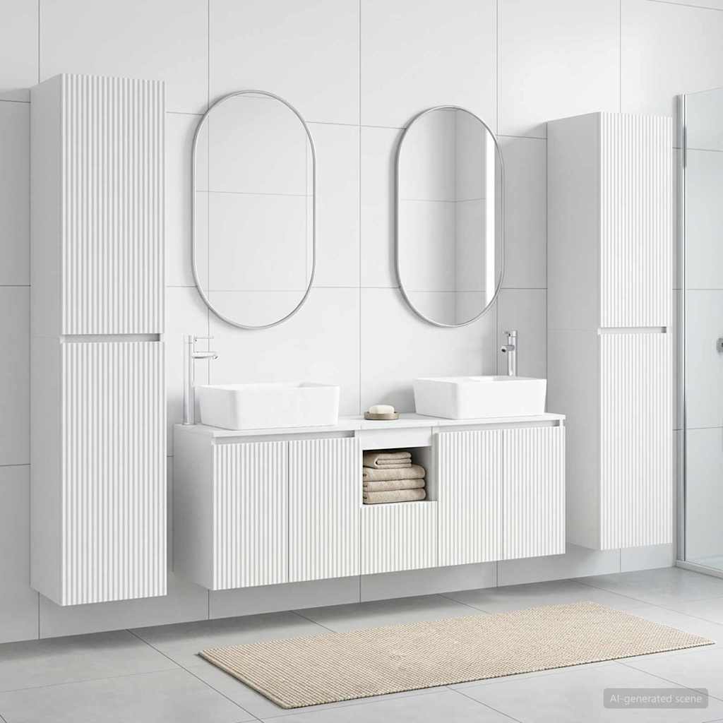 Set namještaja za kupaonicu 5 kom. Bijela 33 x 34,5 x 160 cm