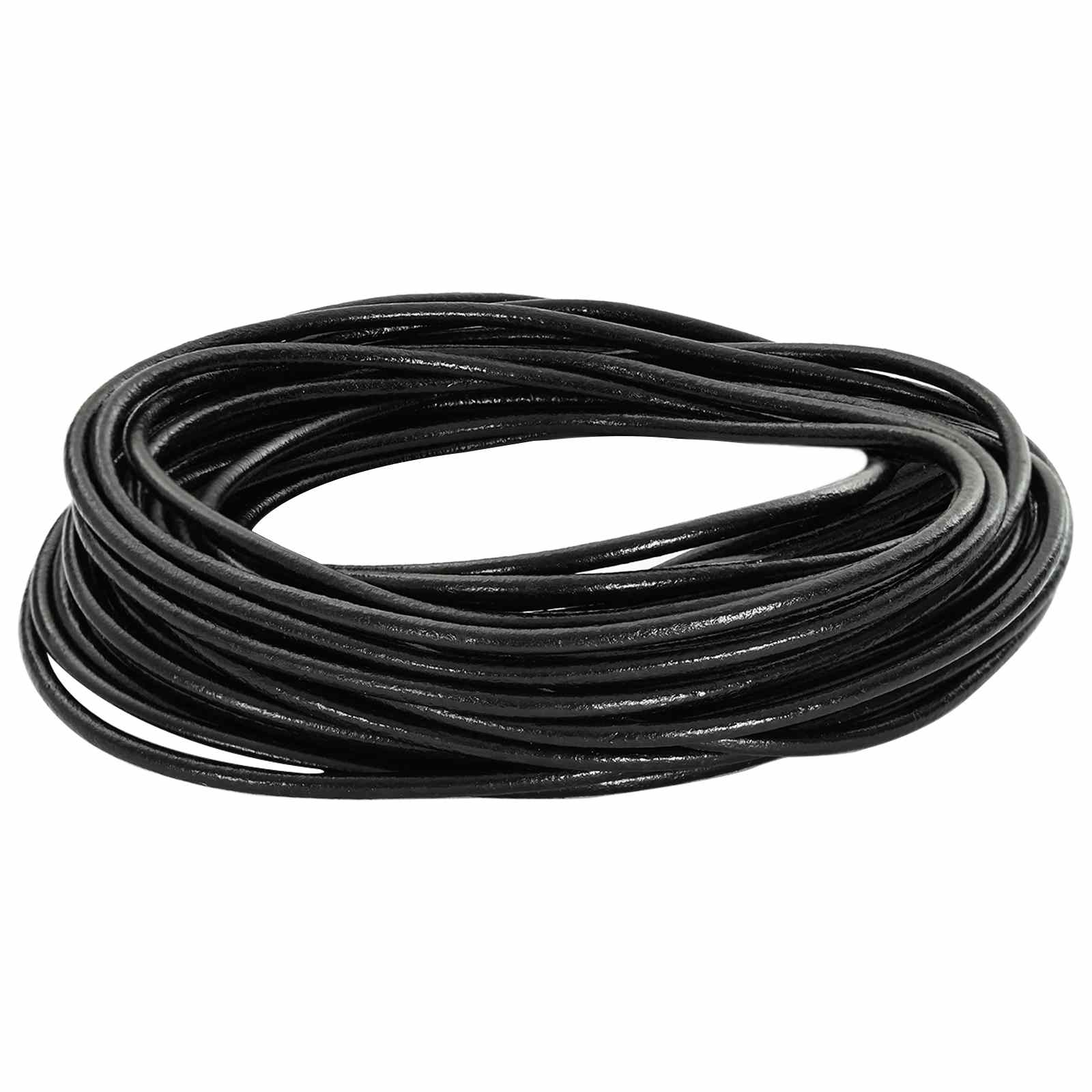 Kožni konop Crna Ø2,5 mm x 10 m Koža