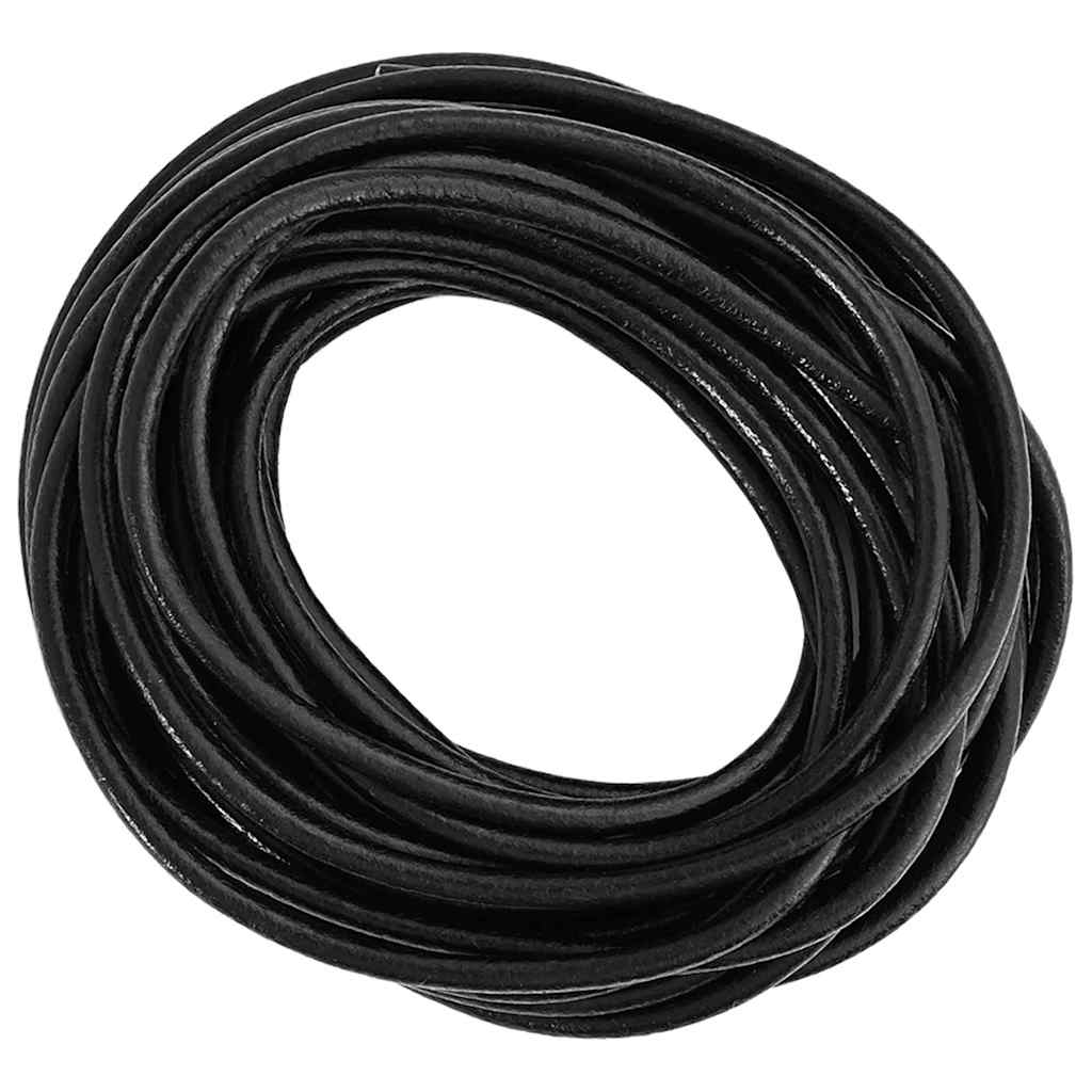 Kožni konop Crna Ø4 mm x 5 m Koža