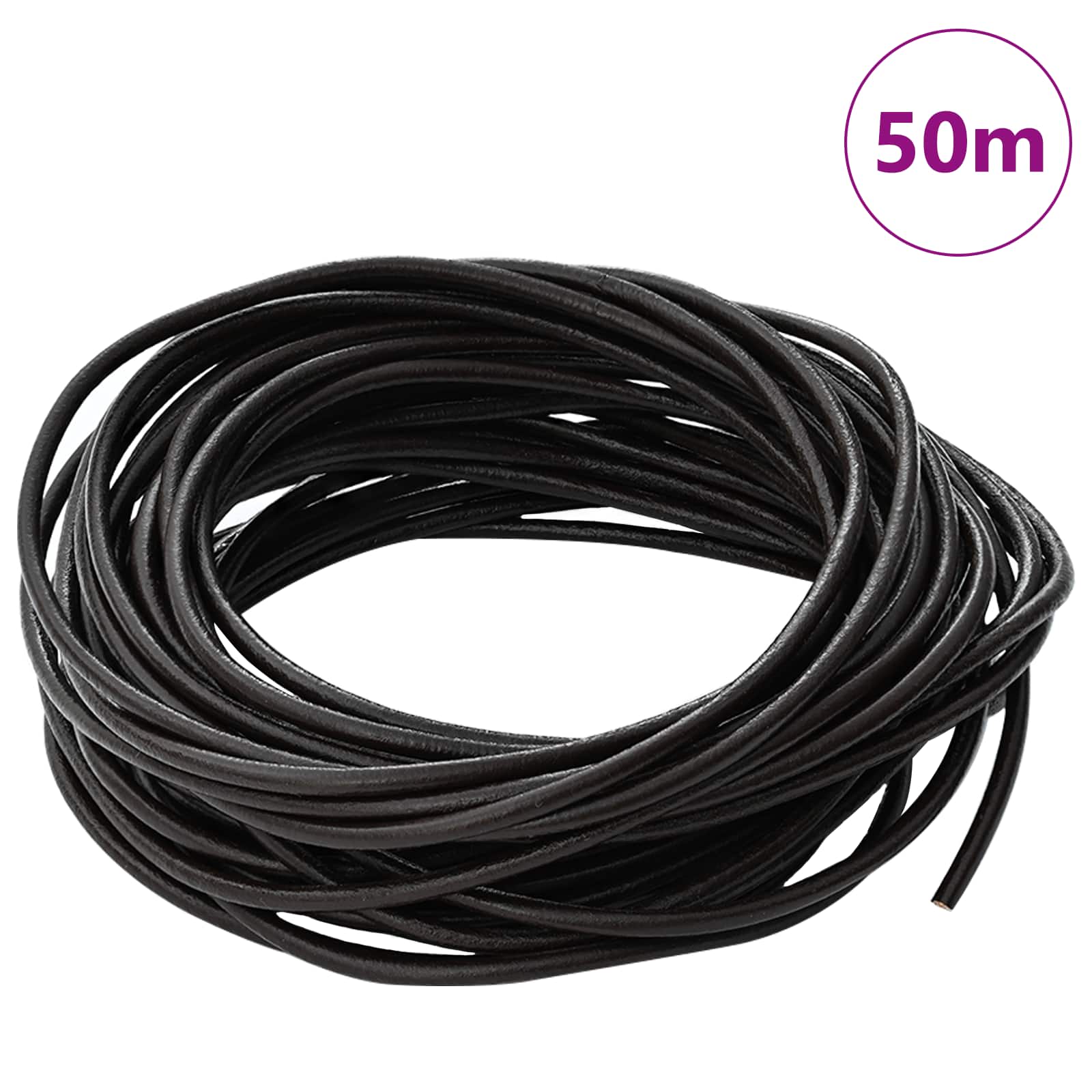 Kožni konop Tamno smeđa Ø2,5 mm x 50 m Koža