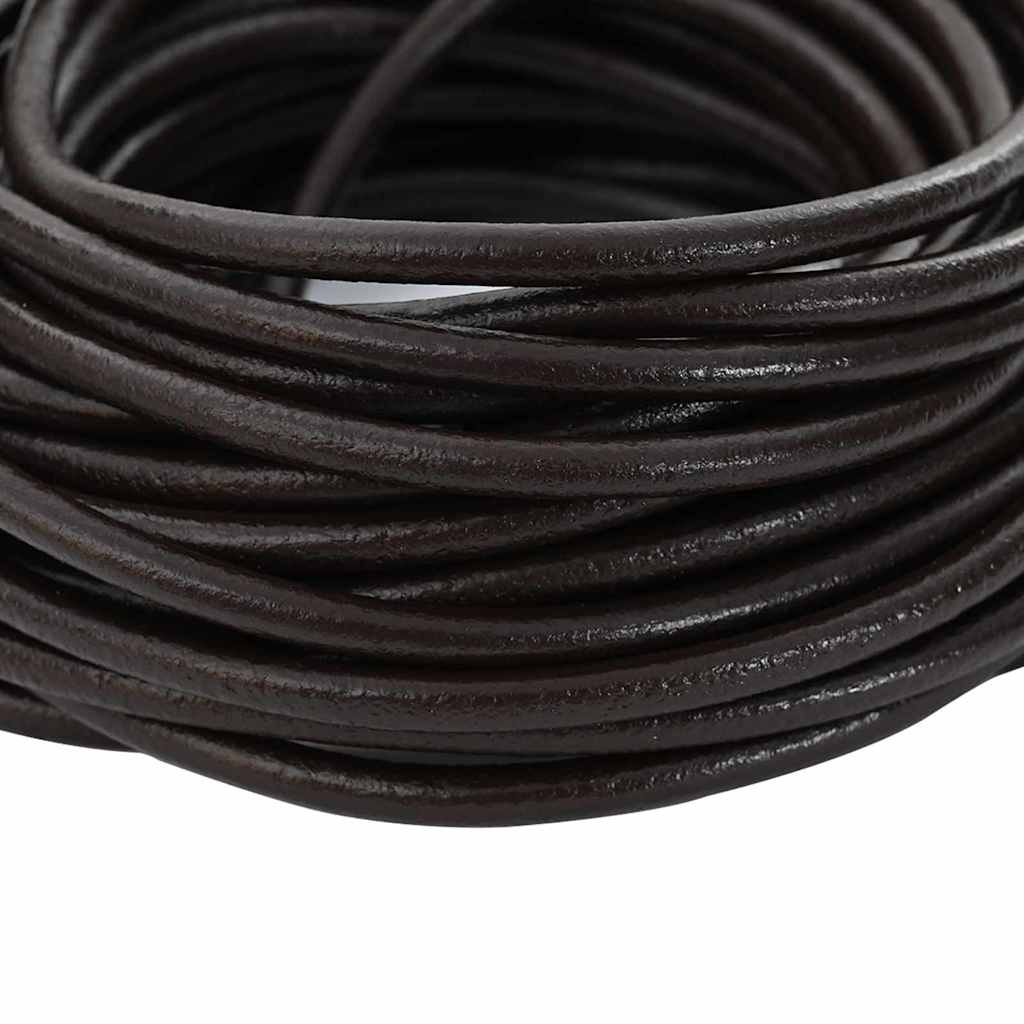 Kožni konop Tamno smeđa Ø4 mm x 5 m Koža